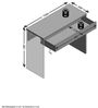 FMD Möbel - CHECKER 1 - Konsole/Schreibtisch - melaminharzbeschichtete Spanplatte - weiß - 100 x 80 x 40cm Bild 3