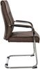 CLP 2er Set Esszimmerstühle Hobart Freischwinger gepolstert mit Lehnen,braun Stoff Bild 4