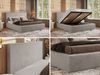 CORIVO CLASSIC Polsterbett mit Bettkasten & Stauraum, Doppelbett, inkl. Lattenrost, Metall-Hebeautomat mit Gasdruckfedern, mit Foam Matratze - Hellgrau Plüsch - MIRO LUX Bild 2