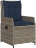 vidaXL Liegende Gartenstühle 2 Stk. Grau Poly Rattan 368659 Bild 4