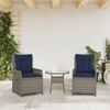 vidaXL Liegende Gartenstühle 2 Stk. Grau Poly Rattan 368659 Bild 3