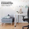 bümö manuell höhenverstellbarer Schreibtisch 120x67 cm in Asteiche, Metall-Gestell in Silber - Mini Bürotisch, PC Tisch höhenverstellbar, kleiner Computertisch für's Homeoffice & Büro, QS6-12-R-S Bild 3