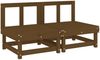 vidaXL Mittelsofas mit Kissen 2 Stk. Honigbraun Massivholz Kiefer 825460 Bild 3