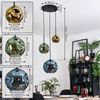hofstein Hängeleuchte Hängelampe aus Metall/Glas in Schwarz/Grün/Blau/Gold, Hängeleuchte im modernen Retro/Vintage-Design (15, 20, 25 cm),3xE27 Bild 3