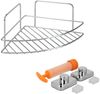 METALTEX 403330000 Reflex LUXY Eckregal mit VacuumFix, 23 x 23 x 11 cm Chrometherm Bild 1