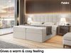 MEBLINI Boxspringbett NILS 140x220 cm mit Bettkasten - H4/Beige Webstoff Polsterbett - Doppelbett mit Topper & Bonellfederkern-Matratze Bild 4