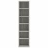 vidaXL CD-Schrank Betongrau 21x20x88 cm Holzwerkstoff 800355 Bild 4
