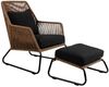 Fußhocker Midway aus Rattan, Braun Bild 2