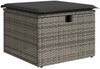 vidaXL 5-tlg. Garten-Sofagarnitur mit Kissen Grau Poly Rattan 3328124 Bild 5