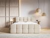 Selsey 'Cloudy' Boxbett mit Bettkästen, Matratze, Topper, Bouclé-Bezug, hellbeige, 160x200 cm Bild 2