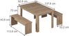 Esstisch Set Sentio Sonoma 137.6 x 92.8 cm mit 2 Bänken Vicco Bild 2