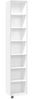 Schuhschrank >Woody< drehbar, 5 Fächer, in weiss / Spiegel - 34x190x27 (BxHxT) Bild 3