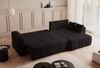 Ecksofa Schlafsofa Sofa LEROS XL in Stoff Manila Schwarz Ottomane Rechts Bild 4