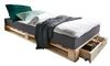 Palettenbett mit Schubkasten 90x200cm 'Finja' Kiefer massiv unbehandelt Bild 5