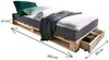 Palettenbett mit Schubkasten 90x200cm 'Finja' Kiefer massiv unbehandelt Bild 2