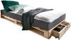 Palettenbett mit Schubkasten 90x200cm 'Finja' Kiefer massiv unbehandelt Bild 4