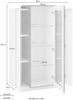 Vitrine >Catania< in Weiß-Hochglanz - 80x120,5x38cm (BxHxT) Bild 4