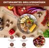 Bremermann Grillpfanne mit Klapp-Griff, rund, Edelstahl grau, 55,5 x 30,5 x 3,7 cm Bild 2