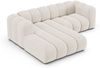 Micadoni Modulares Ecksofa Lupine 3-Sitzer Links Chenille Eden Helles Beige Bild 3