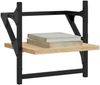 vidaXL Wandregale mit Stangen 2 Stk. Sonoma-Eiche 30x25x30 cm 836234 Bild 3