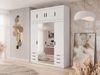 Kleiderschrank Elena 4D6S (Farbe: Weiß, mit Schrankaufsatz) Bild 2