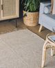 Teppich beige 140x200 cm Streifenmuster Kurzflor zweiseitig ALADAG Bild 3