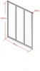 Vente-unique - BAYVIEW Innenglaswand MetallGlas Schwarz - B 3,5 cm x H 130 cm x L 90 cm Bild 3