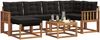vidaXL Outdoor-Sofagarnitur mit Kissen 7 pcs Natürlich und Schwarz 3368855 Bild 3