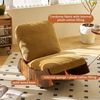 LVHOM Schaukelstuhl mit Massivholz-Gestell, ergonomischer Relaxsessel für Wohnzimmer, Schlafzimmer & Arbeitszimmer, Skandinavisches Design, Cord, Orange Bild 3