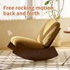 LVHOM Schaukelstuhl mit Massivholz-Gestell, ergonomischer Relaxsessel für Wohnzimmer, Schlafzimmer & Arbeitszimmer, Skandinavisches Design, Cord, Orange Bild 4