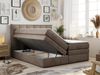 Boxspringbett 7-Zonen Taschenfederkernmatratze und Topper - PREMIUM-10-KING - 180x200cm - Braun Velours - H3 Bild 2
