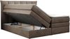 Boxspringbett 7-Zonen Taschenfederkernmatratze und Topper - PREMIUM-10-KING - 180x200cm - Braun Velours - H3 Bild 4