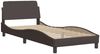 vidaXL Bett mit Matratze "Hvar" Dunkelbraun 90x190 cm Stoff 3208502 Bild 4