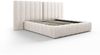 Micadoni Bett Kelp mit Doppelkopfteil Strukturierter Stoff Moly Grau Beige Melange 140x200 Bild 3
