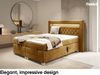 MEBLINI Boxspringbett Elektrisch SANTORE 180x200 cm mit Bettkasten und LED – H3/Senffarbe Samt Polsterbett - Doppelbett mit Toppers & Taschenfederkern-Matratzen Bild 2