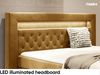 MEBLINI Boxspringbett Elektrisch SANTORE 180x200 cm mit Bettkasten und LED – H3/Senffarbe Samt Polsterbett - Doppelbett mit Toppers & Taschenfederkern-Matratzen Bild 3