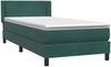 vidaXL Boxspringbett mit Matratze Dunkelgrün 80x220 cm Samt 3318054 Bild 4