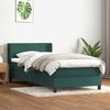vidaXL Boxspringbett mit Matratze Dunkelgrün 80x220 cm Samt 3318054 Bild 1