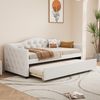 Schlafsofa mit Lattenrost und Gästebett, 90x200 cm, Einzelbett, Leinen Bild 3