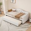 Schlafsofa mit Lattenrost und Gästebett, 90x200 cm, Einzelbett, Leinen Bild 1