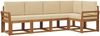 vidaXL Outdoor-Sofagarnitur mit Kissen 5 pcs Natur und Beige 3366396 Bild 2