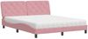 vidaXL Bett mit Matratze Rosa 160x200 cm Samt 3208669 Bild 2