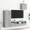 vidaXL 4-tlg. Wohnwand Grau Sonoma Holzwerkstoff 3216505 Bild 3