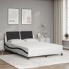 vidaXL Bettgestell ohne Matratze "Zadar" Weiß und Schwarz 120x200 cm Kunstleder 3208858 Bild 3