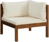 vidaXL 12-tlg. Garten-Lounge-Set mit Creme Kissen Massivholz Akazie 3086943 Bild 3