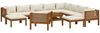 vidaXL 12-tlg. Garten-Lounge-Set mit Creme Kissen Massivholz Akazie 3086943 Bild 2