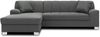 DOMO. collection Ecksofa Capri, Sofa in L-Form mit Füßen aus Chrom, Eckcouch, Polsterecke, Couch 239 x 152 x 75 cm (BxTxH), grau Bild 2