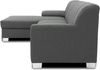 DOMO. collection Ecksofa Capri, Sofa in L-Form mit Füßen aus Chrom, Eckcouch, Polsterecke, Couch 239 x 152 x 75 cm (BxTxH), grau Bild 4