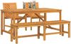vidaXL Garten Essgruppe 4 Stk. Braun Massivholz Akazie 3154112 Bild 3