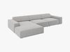 Micadoni Ecksofa Jodie 4-Sitzer Links Strukturierter Stoff Megan Hellgrau Bild 3